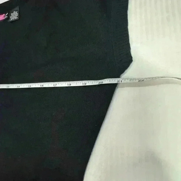 Dillard’s Say What sweater vest black size XL ribbed hem buttons casual office - Picture 5 of 7